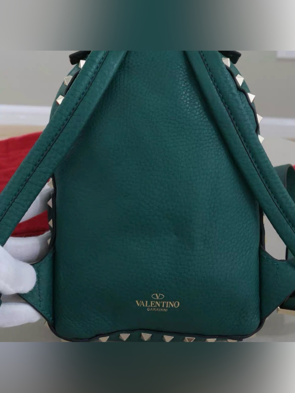 🚩steal Valentino Teal Green Rockstud Mini Backpack - Picture 2 of 9